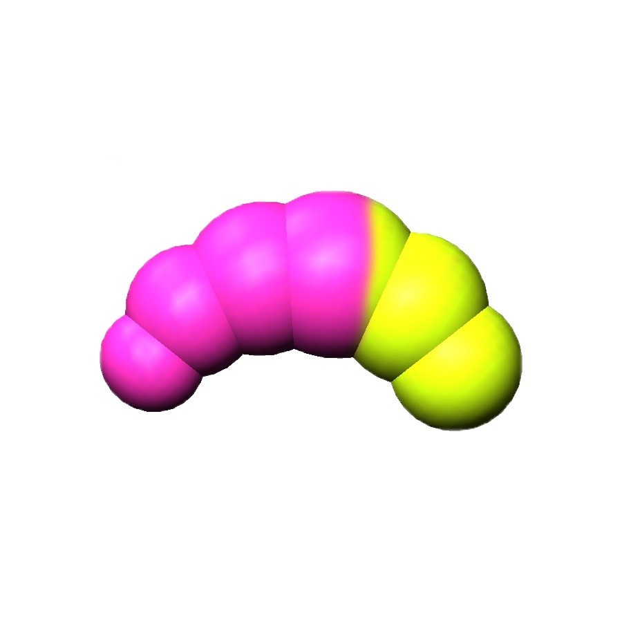 Силиконовая приманка Trix TroutMania CHUBBY 1,1" цвет 213 Purple&Lemon (Cheese) упак. 6 шт