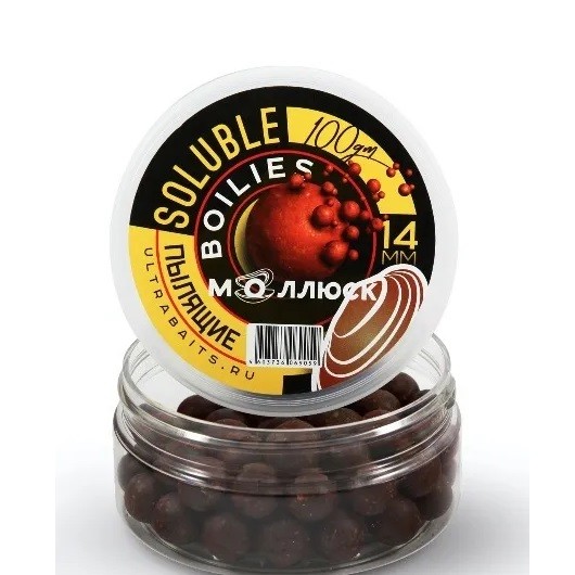 Бойлы насадочные пылящие ULTRABAITS 14 мм/100гр Моллюск