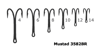 Двойник Mustad 3582BR №08 (1шт.)