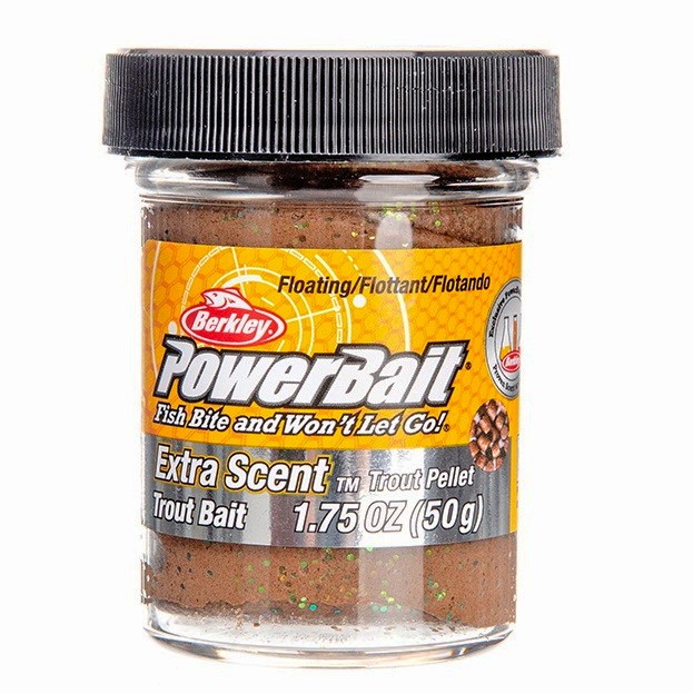 Berkley Паста форелевая плав. POWERBAIT EXTRA SCENT GLITTER  50 гр. Trout Pellet