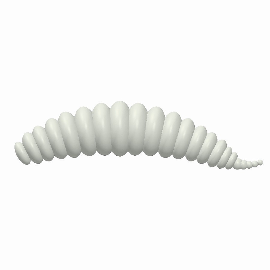 Силиконовая приманка Trix TroutMania FIFA 1,3" цвет 002 White (Bubble Gum) упак.10 шт