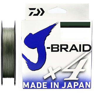 Леска плетеная DAIWA J-BRAID X4 135м 0,21 темно-зел. 