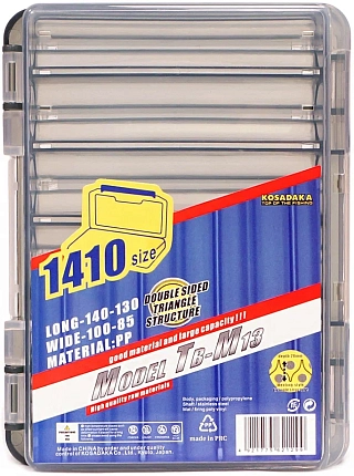 Коробка Kosadaka TB-M13 Reversible F85, 140x104x34мм, для приманок, двухсторонняя