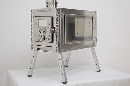 Печь "Камин" Atomstove Берег Средняя стеклянные экраны