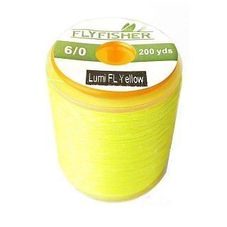 FLYFISHER Монтажная нить 6/0 180м LUMI FL. YELLOW