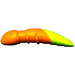 Силиконовая приманка Trix TroutMania DOLLY 0,9" цвет 216 Orange&Chartreuse (Cheese) упак.10 шт