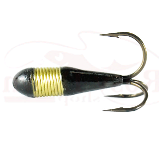 Мормышка свинц. Чёрт в рубашке Золото №12 с отверстием  0,65 гр