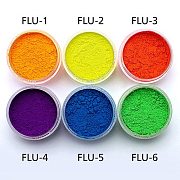 Набор флюоресцентных пигментов для УФ-лаков, 6шт по 7гр