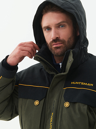 Костюм Huntsman Канада V-2,  цв. хаки/черный, тк.Исландия, р.56-58/170-176