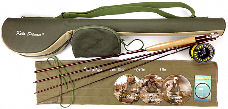 KOLA SALMON Готовый нахлыстовый набор LIBRA (5-ый класс, катушка Jora, шнур kS Presentation WF5F)