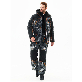 Костюм Huntsman Канада V-2,  цв. КМФ192/черный, тк.Исландия, р.48-50/170-176