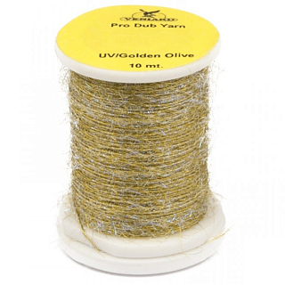 VENIARD Нить с вкраплениями даббинга Pro Dub yarn UV Golden Olive