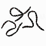 Мотыль искусственный Attack 75мм 14 шт цв. RS-009 black red flk