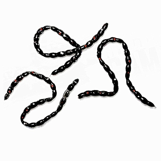 Мотыль искусственный Attack 75мм 14 шт цв. RS-009 black red flk
