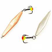 Зимняя блесна MF Ice "КТ YZ" 35мм серебро-медь подвес