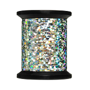 UNI Плоский люрекс UNI-Mylar #14 Holographic Silver 1/32"