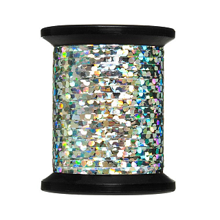 UNI Плоский люрекс UNI-Mylar #14 Holographic Silver 1/32"