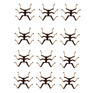 Сибирский Лов Лапки для имитации личинок веснянки №10 коричневый с кисточками (12 шт)