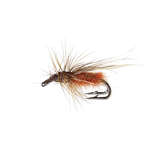 Мушка верховая Попугай барсук на двойнике Mustad кр. №14 Крейнас