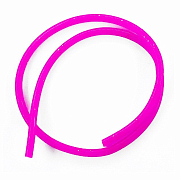 Черная речка Кембрик силикон. с блестками (2мм*0,5мм*200мм) пурпурный 6940 74