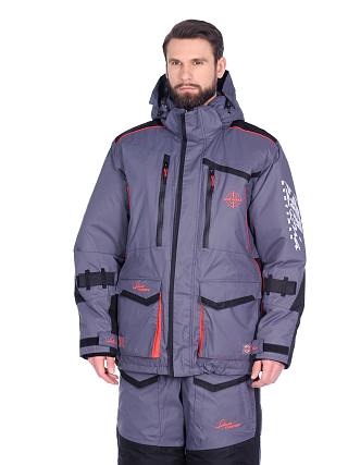 Костюм Huntsman Поплавок Siberia Floating , цв.серый/черный,тк.Breathable, р.48-50/176