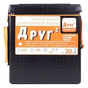 Рыболовный ящик "Друг-2" ПП 30 л, вес 1270 гр +спасалки и навесной карман