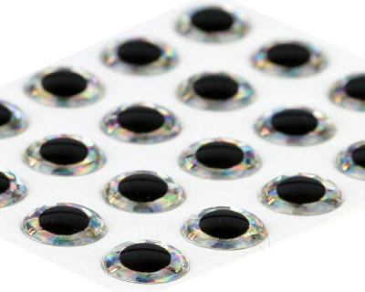 Sybai Глазки 3D Epoxy Eyes, Holographic Silver, 7mm