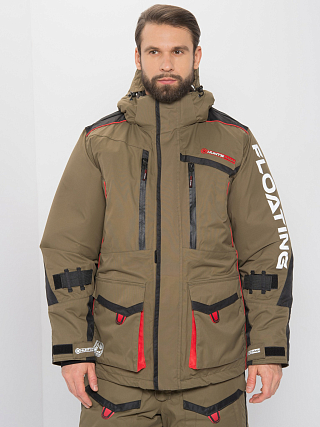 Костюм Huntsman Поплавок Siberia Floating , цв.хаки/черный,тк.Breathable, р.48-50/170-176