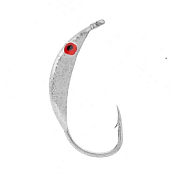 Мормышка W Spider Супер банан с ушком, с глазами 3,0 мм 0,74 гр. Sil