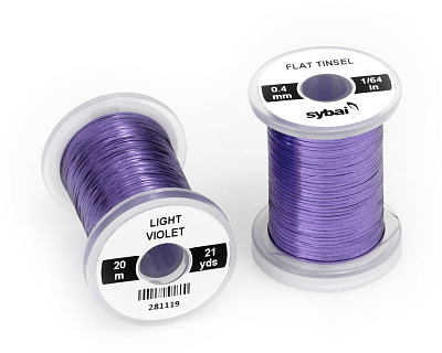 Sybai Плоский люрекс Flat Tinsel, 0.4 mm, Light Violet