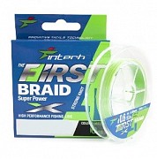 Плетеный шнур Intech First Braid X4 150м (#1.5/0.205мм, 24lb/10кг) зеленый