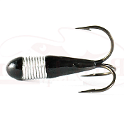 Мормышка свинц. Чёрт в рубашке Серебро №15 с отверстием  1,3 гр