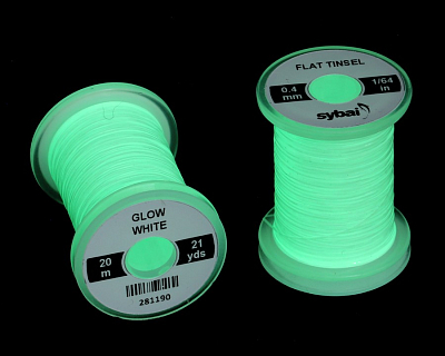 Sybai Плоский люрекс Flat Tinsel, 0.4 mm, Glow White (Photoluminous)