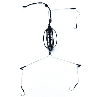 Монтаж OGF 3 крючка с кормушкой АРБУЗ на Лидкоре 45гр