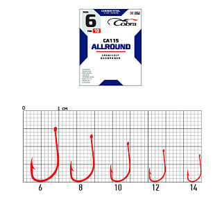 Крючки Cobra ALLROUND сер. CA115 разм.008 10шт.