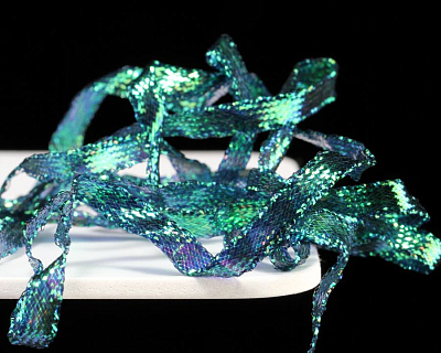 Sybai Материал для тела Pearl Braidback, 4,5mm, Dark Blue Peacock 