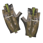 Перчатки для рыбалки летние Aquatic ПЧ-04 UPF50+ (цвет: carp camo bronze, размер L/XL