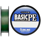 Плетеный шнур Sunline BASIC PE 150m  #0.3  0,09мм, 2.1кг, dark green