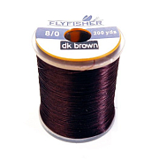 FLYFISHER Монтажная нить 8/0 180м DARK BROWN