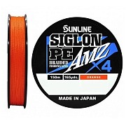 Плетеный шнур Sunline SIGLON PEx4 AMZ 150m  #0.3  0,094мм, 2.6кг, orange
