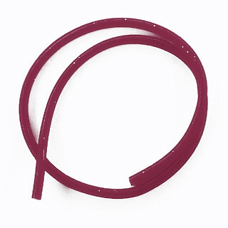 Черная речка Кембрик силикон. с блестками (2мм*0,5мм*200мм) свекольный 6940 73