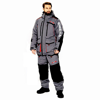 Костюм Huntsman Siberia, цв.серый/черный,тк.Breathable, р.52-54/182-188