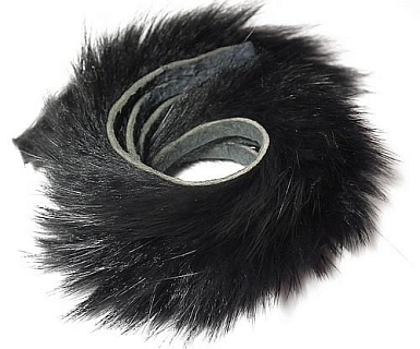HARELINE Полоски меха кролика Rabbit Strips BLACK
