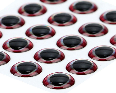 Sybai Глазки 3D Epoxy Eyes, Crimson edge, 8mm