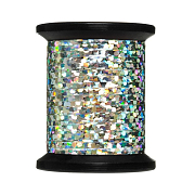 UNI Плоский люрекс UNI-Mylar #12 Holographic Silver 3/64”