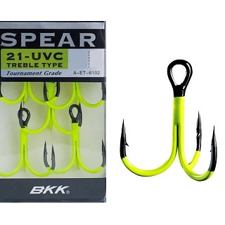 Крючок тройной BKK Spear 21-UVC # 2 (5шт)												