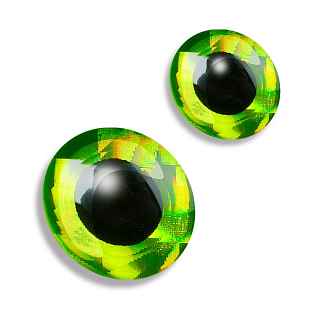 FLY-FISHING Голографические глазки (эпоксидные) 4 мм CHARTREUSE (20 шт.)