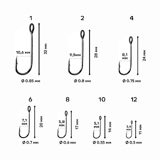 CF Крючок Micro Jig BH Hook  №14 (15шт)