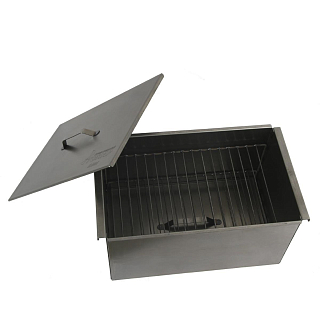 Коптильня двухярусная с поддоном для сбора жира 450х280х240 Тонар (сталь 1,5 мм) К-001