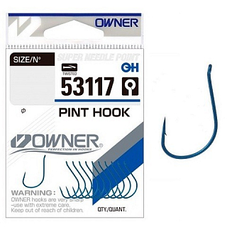 Одинарный крючок OWNER 53117-10 Blue, 12шт